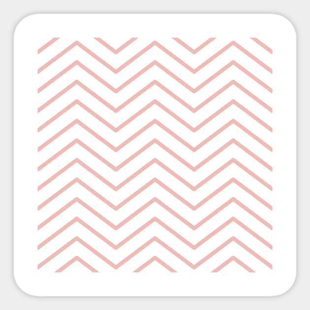 Pink Zigzag Lines Pattern Sticker by Hex Decor